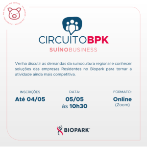 Circuito virtual do Biopark foca soluções para suinocultura