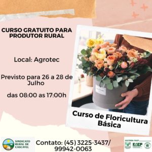Sindicato Rural realiza curso sobre Floricultura Básica