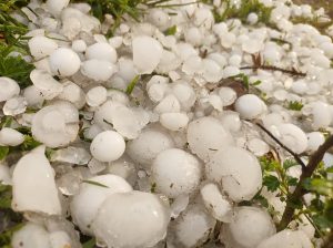 IMPRESSIONANTE: Granizo do tamanho de ovos de galinha