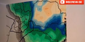 VÍDEO: cinturão de chuva perto do Paraná