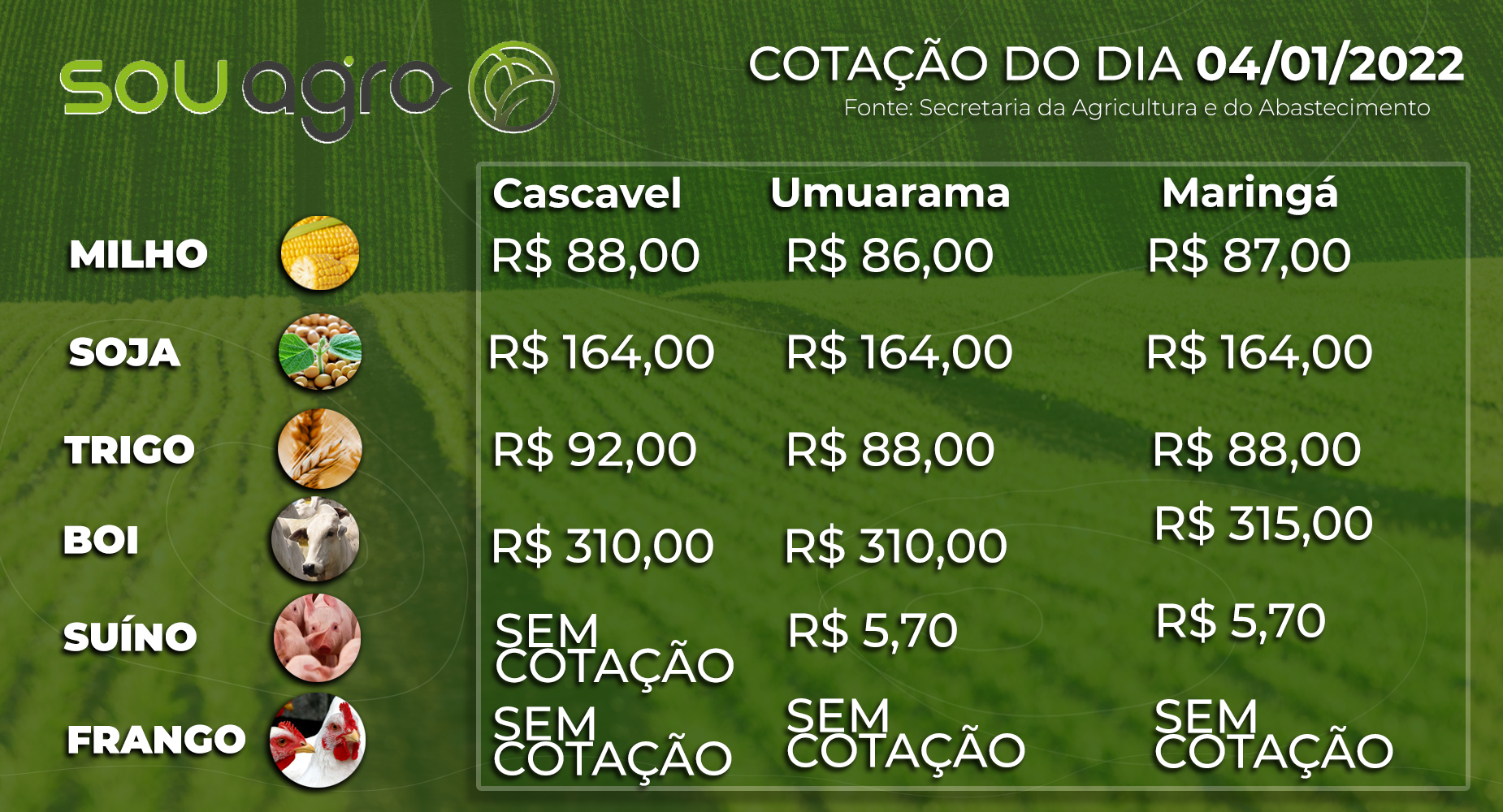 COTAÇÕES