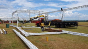 Montagem dos estandes avança para o Show Rural