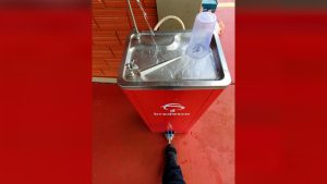 Bebedouros adaptados estão entre as medidas sanitárias no Show Rural