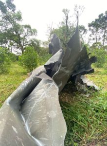 Suposto lixo espacial encontrado em propriedade rural no Paraná