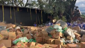 Caminhão que carregava vinho e alho se envolve em acidente com morte no PR