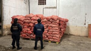 Trinta toneladas de alho e meia tonelada de doce de leite são apreendidas em Foz do Iguaçu