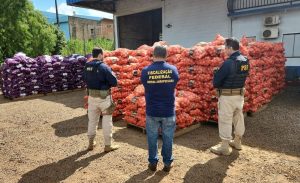 Polícia apreende alho, cebola e produtos de origem animal durante operação