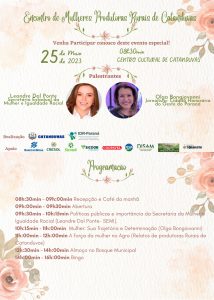 Catanduvas realiza amanhã, o 1º Encontro de Mulheres Produtoras Rurais