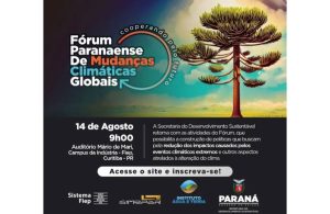 Fórum paranaense de mudanças climáticas globais acontece neste mês
