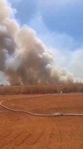 Incêndio de grandes proporções atinge fazenda no MT