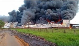 Em chamas: fábrica de chocolate é destruída em incêndio