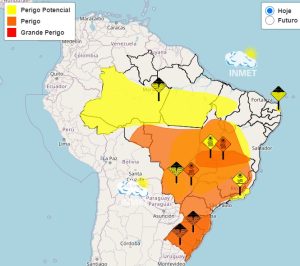 Inmet alerta para calor escaldante no Paraná e tempestade no SC e RS