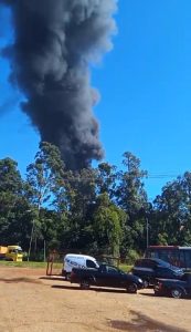 Incêndio atinge indústria de óleo em Cascavel