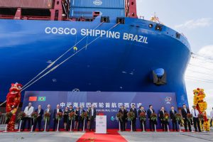 Paranaguá estreia nova rota marítima ligando América do Sul à China