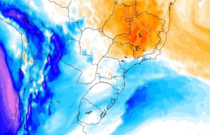 Forte massa de ar frio avança para o Brasil e atingirá áreas das enchentes