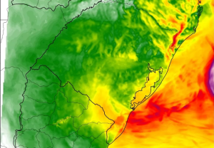 Ciclone na costa do sul do Brasil trará chuva, vento forte e ressaca do mar