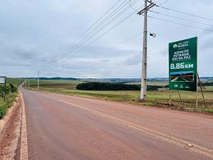 Anel viário rural: Asfalto chega ao distrito de Diamante