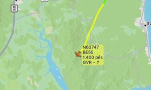 Avião de pequeno porte cai em Santa Catarina e deixa dois mortos