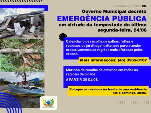 Cidade do PR decreta emergência pública