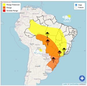 Atenção: Inmet emite alerta de temporais