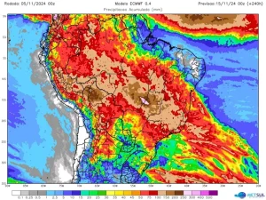Tendências de chuva para os próximos dias no Brasil