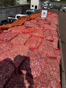 Receita Federal apreende caminhão com 26 toneladas de alho