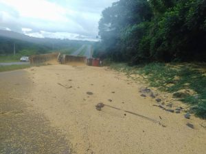 Motorista embriagado causa tombamento e interdita BR-376