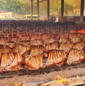Quase tudo pronto para a festa do maior churrasco do Brasil