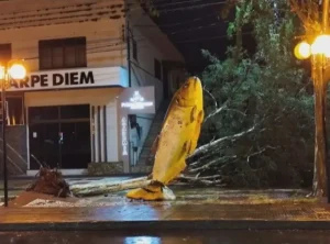 Temporais com granizo causam estragos em várias cidades