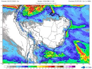 Onde mais vai ter chuva no Brasil nesta semana?