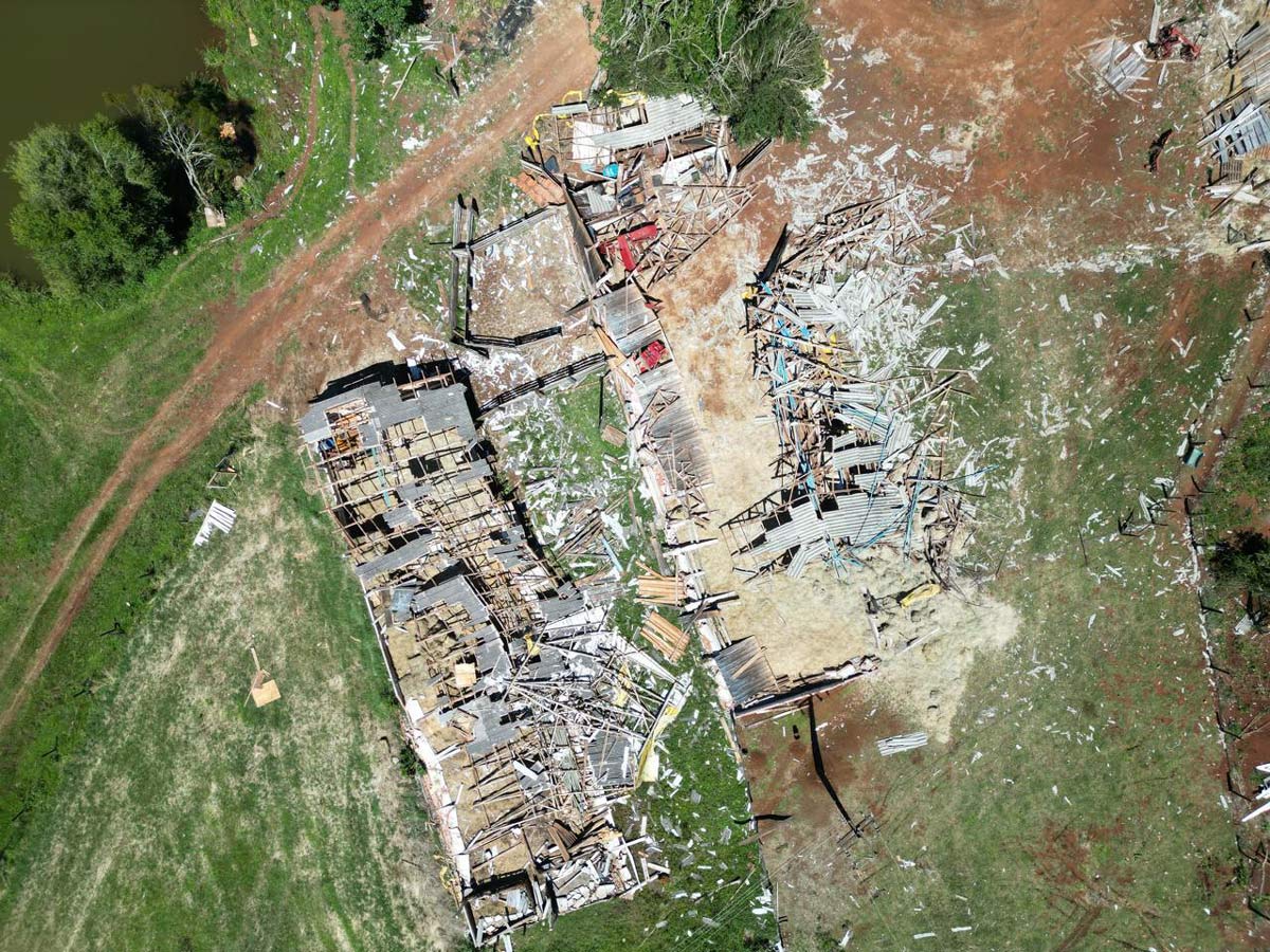 FAEP e sindicatos rurais auxiliam produtores atingidos por tornado em Rio Bonito do Iguaçu