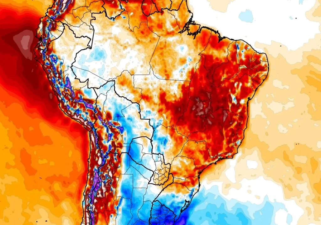 Duelo de forças na atmosfera do Brasil no fim de agosto