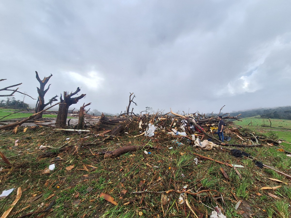 Simepar classifica tornado de Piraí do Sul como F3 na escala Fujita