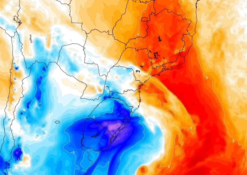 Massas de ar frio alcançam o Brasil após o ciclone bomba